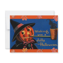 Vintage Halloween Personalized Announcements