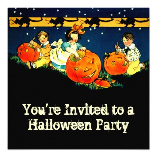 Vintage Halloween Invitation