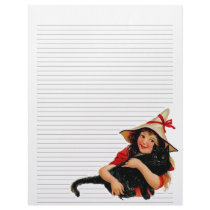 Vintage Halloween Lined Letterhead Stationery