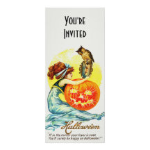 Vintage Halloween Mirror Invitation