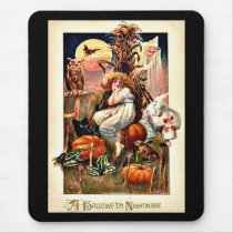 Vintage Halloween Nightmare Mousepads