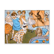 Vintage Halloween Party for Kids postcard