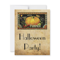 Vintage Halloween Party Announcement