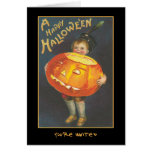 Vintage Halloween Party Invite With Bloody Text Greeting Cards