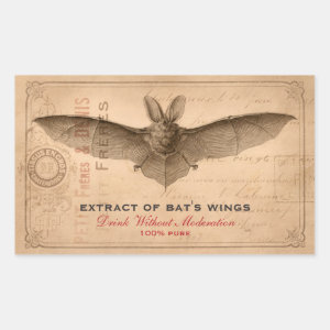 Vintage Halloween Party Scary Bat Wings Custom Sticker