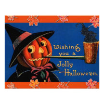 Vintage Halloween Personalized Announcements
