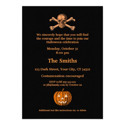 Vintage Halloween Personalized Invitation