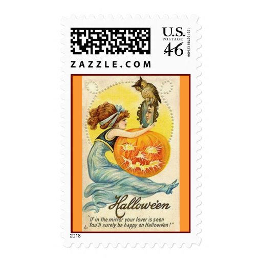 Vintage Halloween Postage Stamps