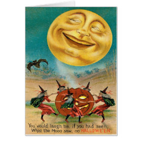 Vintage Halloween Postcard Greeting Card