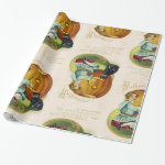 Vintage Halloween Postcard Wrapping Paper