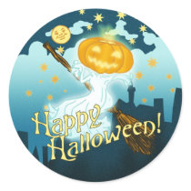 Vintage Halloween Pumpkin Ghost stickers by opheliasart Vintage Halloween Pumpkin Ghost stickers