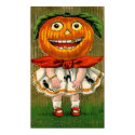 Vintage Halloween Pumpkin Head Girl posters