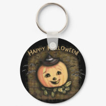 Vintage Halloween Pumpkin Keychain