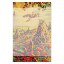 Vintage Halloween Pumpkin Patch with Haystacks Stationery