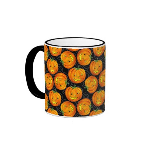 Vintage Halloween Pumpkin Pattern Mug mug