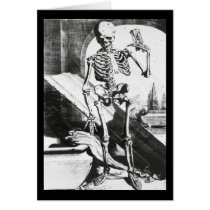 Vintage Halloween Skeleton Card