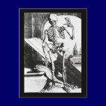 Vintage Halloween Skeleton Card postcards