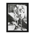 Vintage Halloween Skeleton Card Postcards