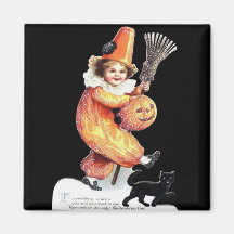 Vintage Halloween Sparkling Costume Party Magnet