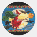 Vintage Halloween Spirit Witch Sticker
