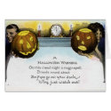 Vintage Halloween Warning Greeting/Note Card