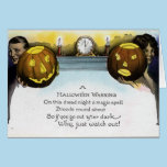 Vintage Halloween Warning Greeting/Note Card cards