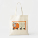 Vintage Halloween Witch and Cats Tote Bag
