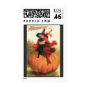 vintage-halloween-witch-black-cat-pumpkin-card1 postage by twerda vintage-halloween-witch-black-cat-pumpkin-card1 postage