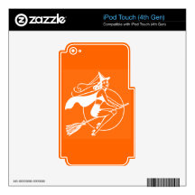 Vintage Halloween Witch iPod Touch 4G Decal