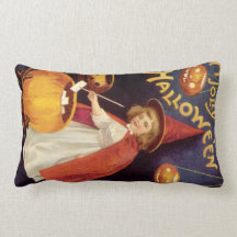 Vintage Halloween, Witch Jack o Lanterns Pumpkins Pillows