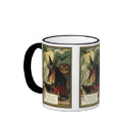 Vintage Halloween Witch Stirring Magic Cauldron Coffee Mug