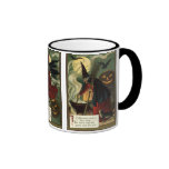 Vintage Halloween Witch Stirring Magic Cauldron Mug