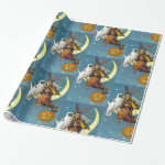 Vintage Halloween Witch Wrapping Paper