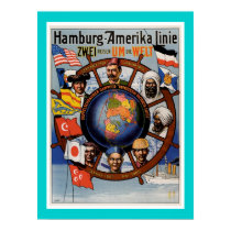 Vintage Hamburg American Line Poster posters