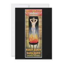 Vintage Handy-Bandy Magician Poster Invites