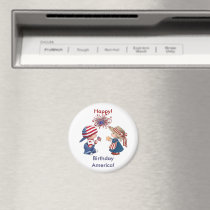 Vintage Happy Birthday America Magnet