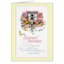 Vintage Happy Birthday Greetings Card
