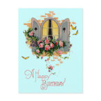 Vintage Happy Birthday zazzle_postcard