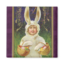 Vintage Happy Easter Magnet