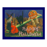 Vintage Happy Halloween Play Time Post Card