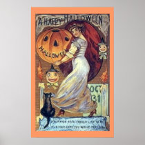Vintage Happy Halloween Print