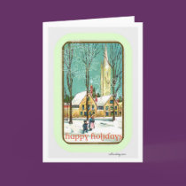 vintage happy holidays cards