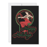 Vintage Happy Holidays Personalized Invites