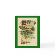 Vintage Happy Thanksgiving Card Reproduction