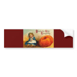 Vintage Happy Thanksgiving Holiday Bumper Sticker