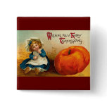 Vintage Happy Thanksgiving Holiday Button