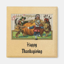 Vintage Happy Thanksgiving Magnets