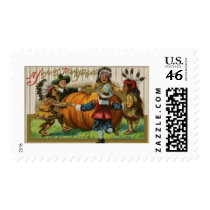 Vintage Happy Thanksgiving Postage