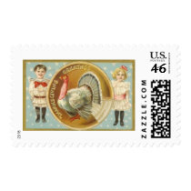 Vintage Happy Thanksgiving Postage