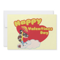 Vintage Happy Valentines Day Custom Invites